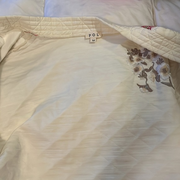 POL boutique Med Floral Embroidered Medium Jacket Wrap Sz M grandmacore - Picture 14 of 14